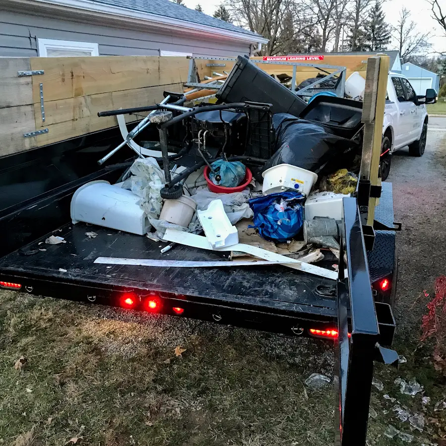Roll-off dumpster delivered to a residential driveway in Summerset